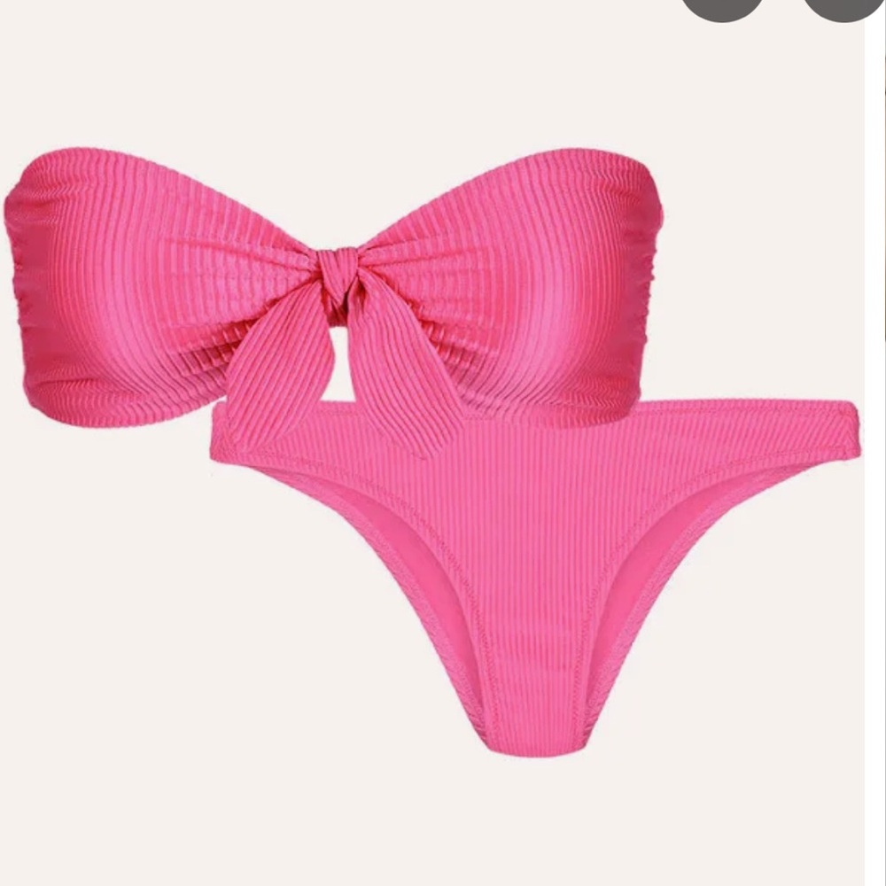 Lively Fuchsia Bandeau Bikini Top